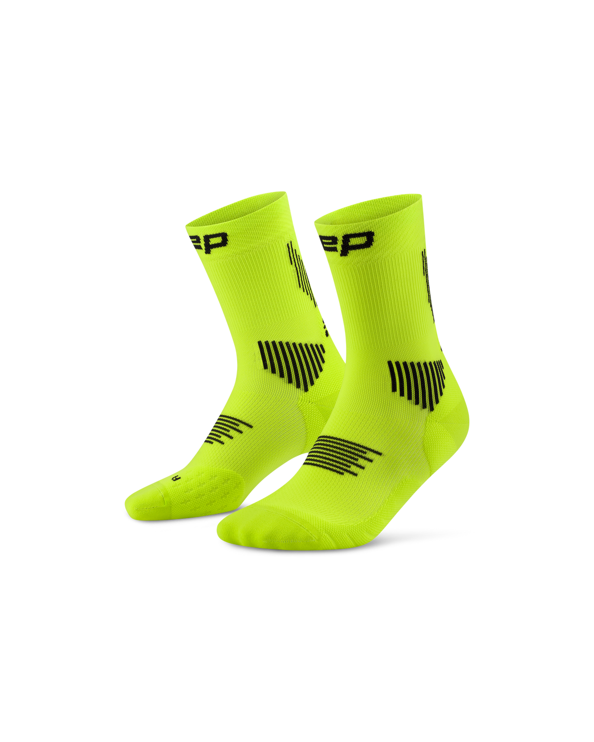 Core Run Mid Cut Compression Socks 5.0, Lime/Black
