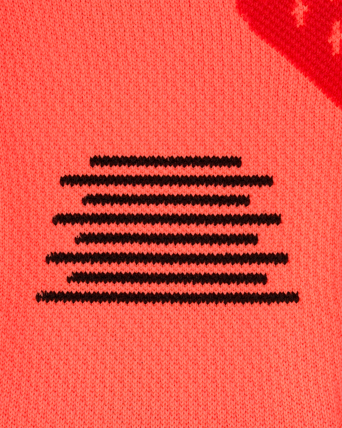 Core Run Mid Cut Compression Socks 5.0, Neon Coral, close-up detail