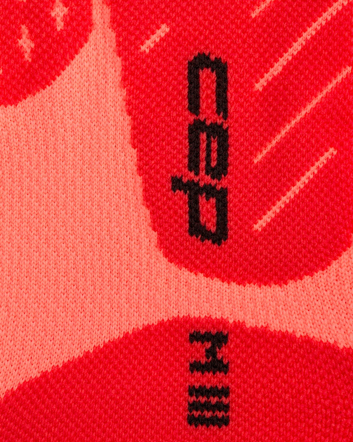 Core Run Mid Cut Compression Socks 5.0, Neon Coral, close-up detail
