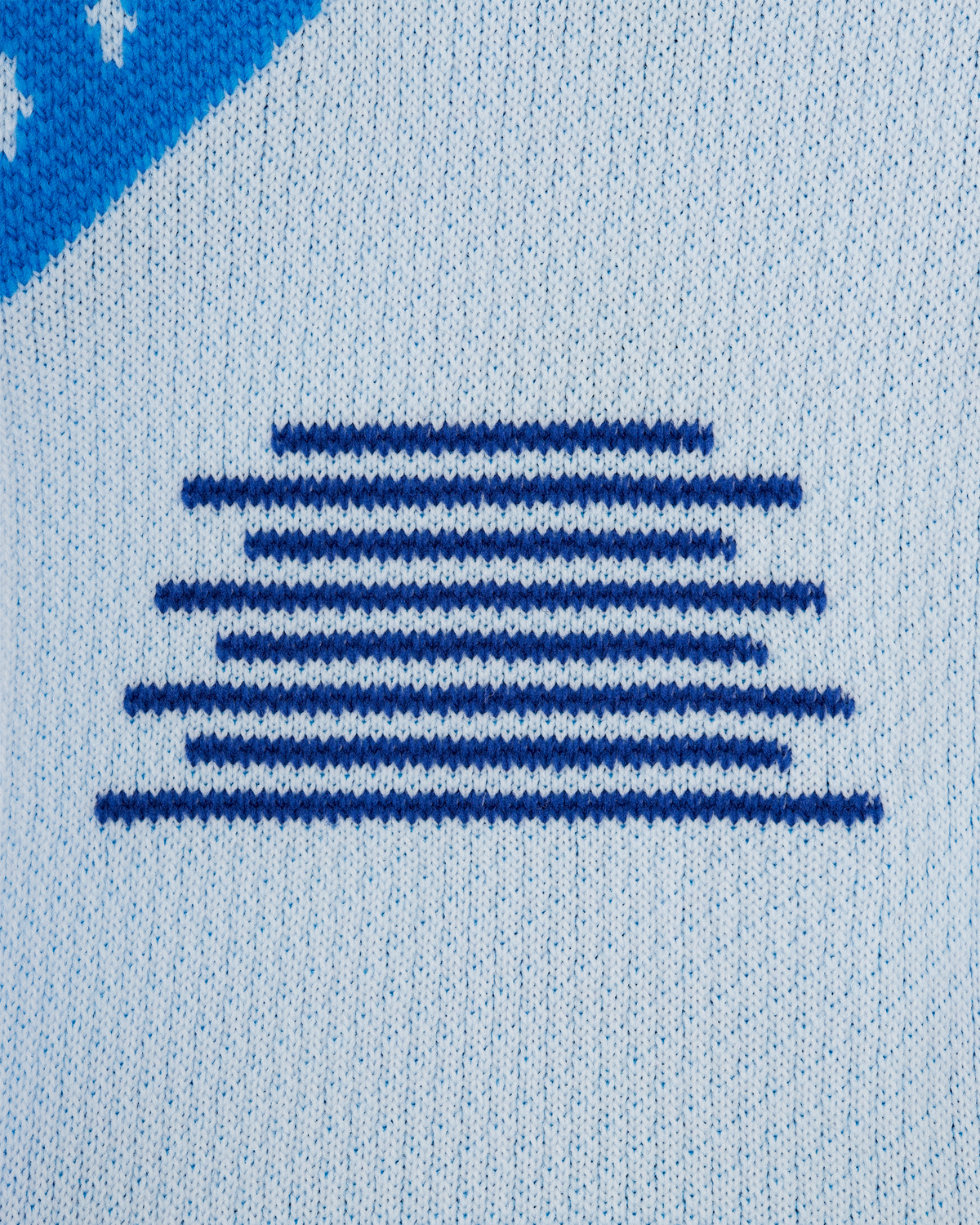 Core Run No Show Socks 5.0, Blue/Ice, close-up detail