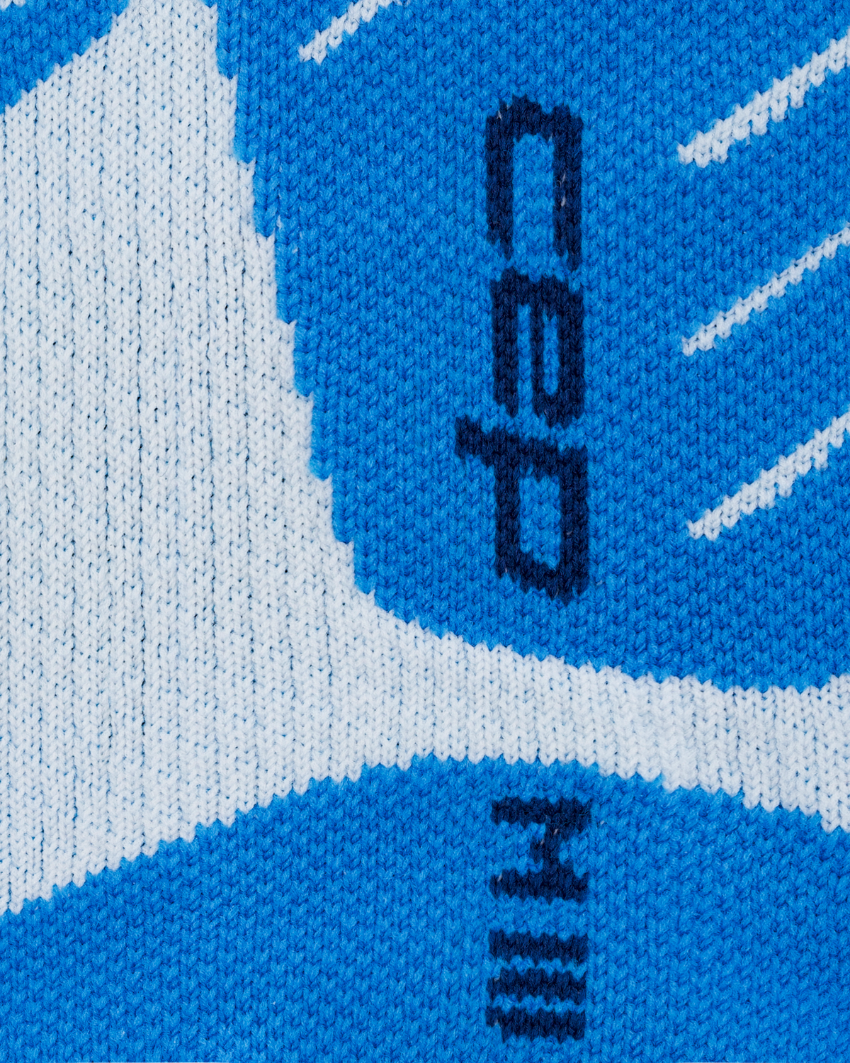 Core Run No Show Socks 5.0, Blue/Ice, close-up detail