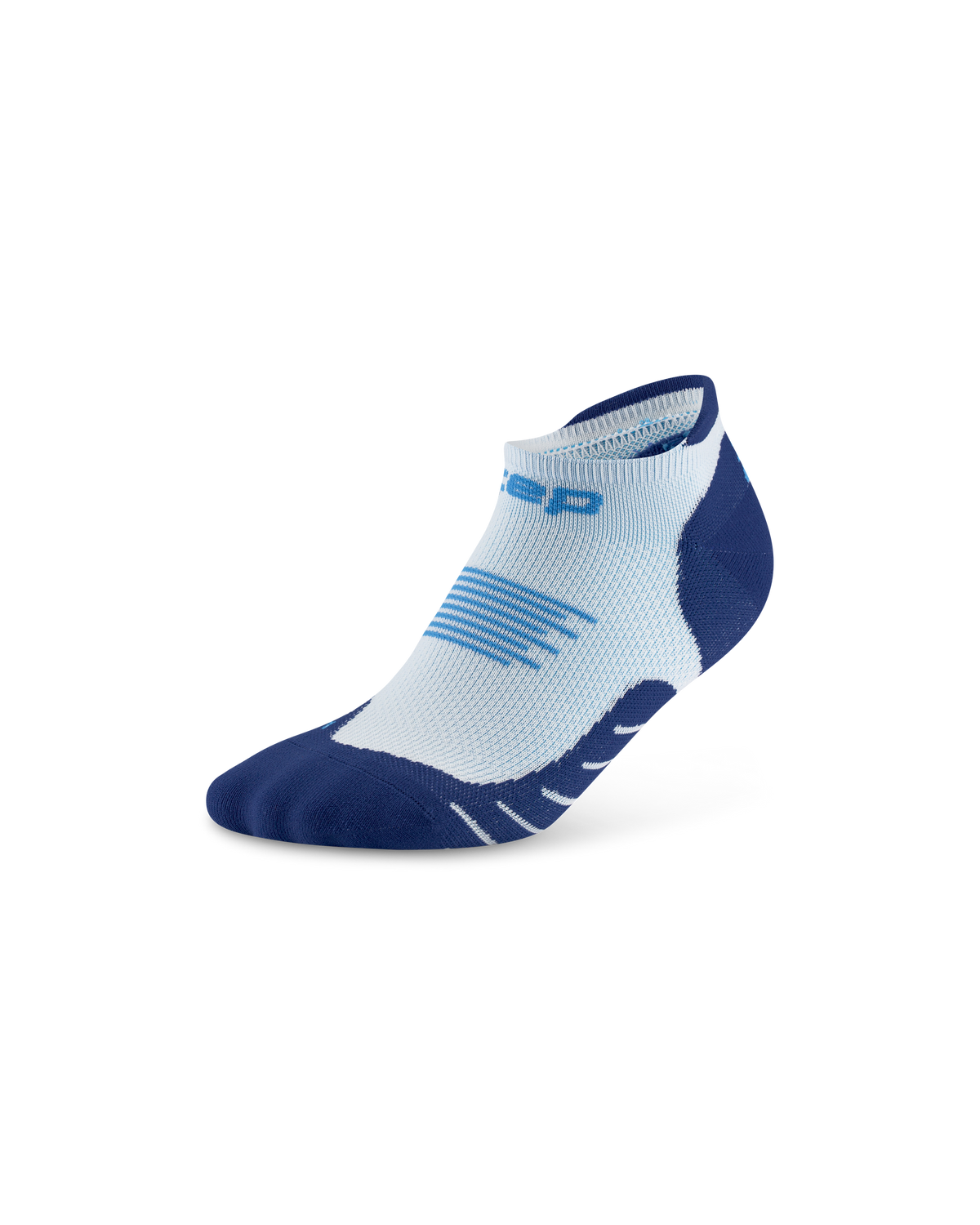 Core Run No Show Socks 5.0, Ice/Blue