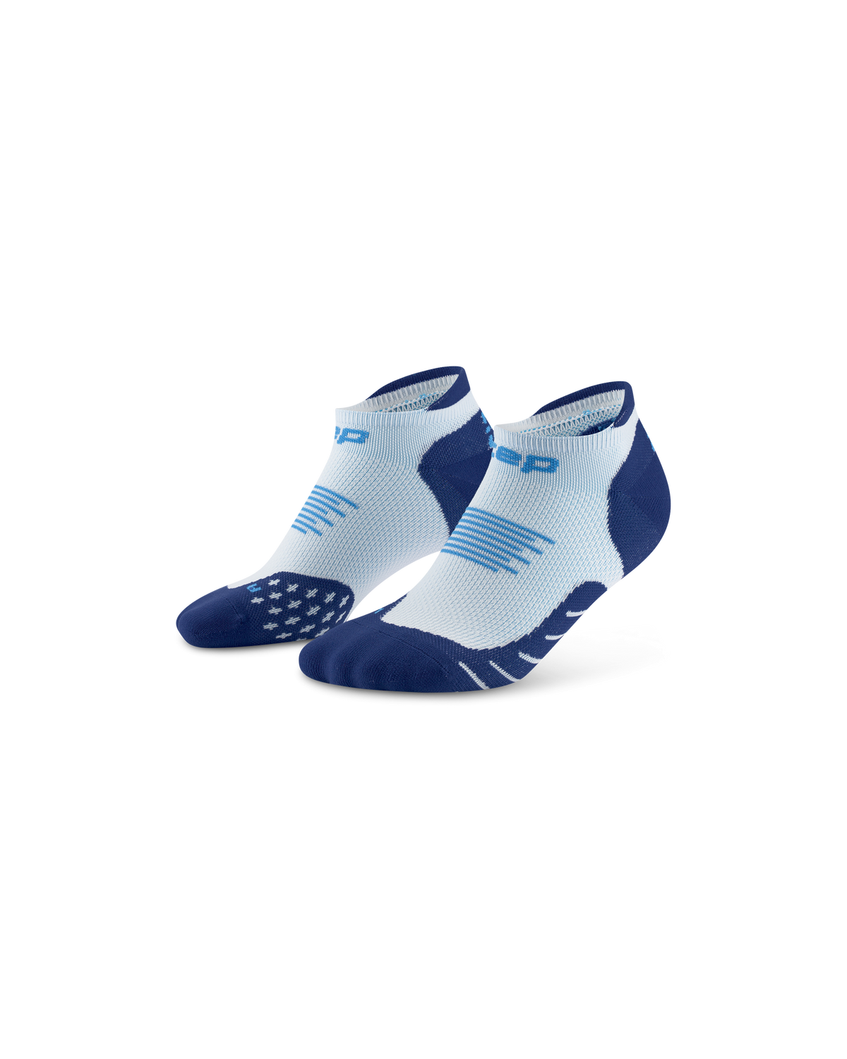 Core Run No Show Socks 5.0, Ice/Blue