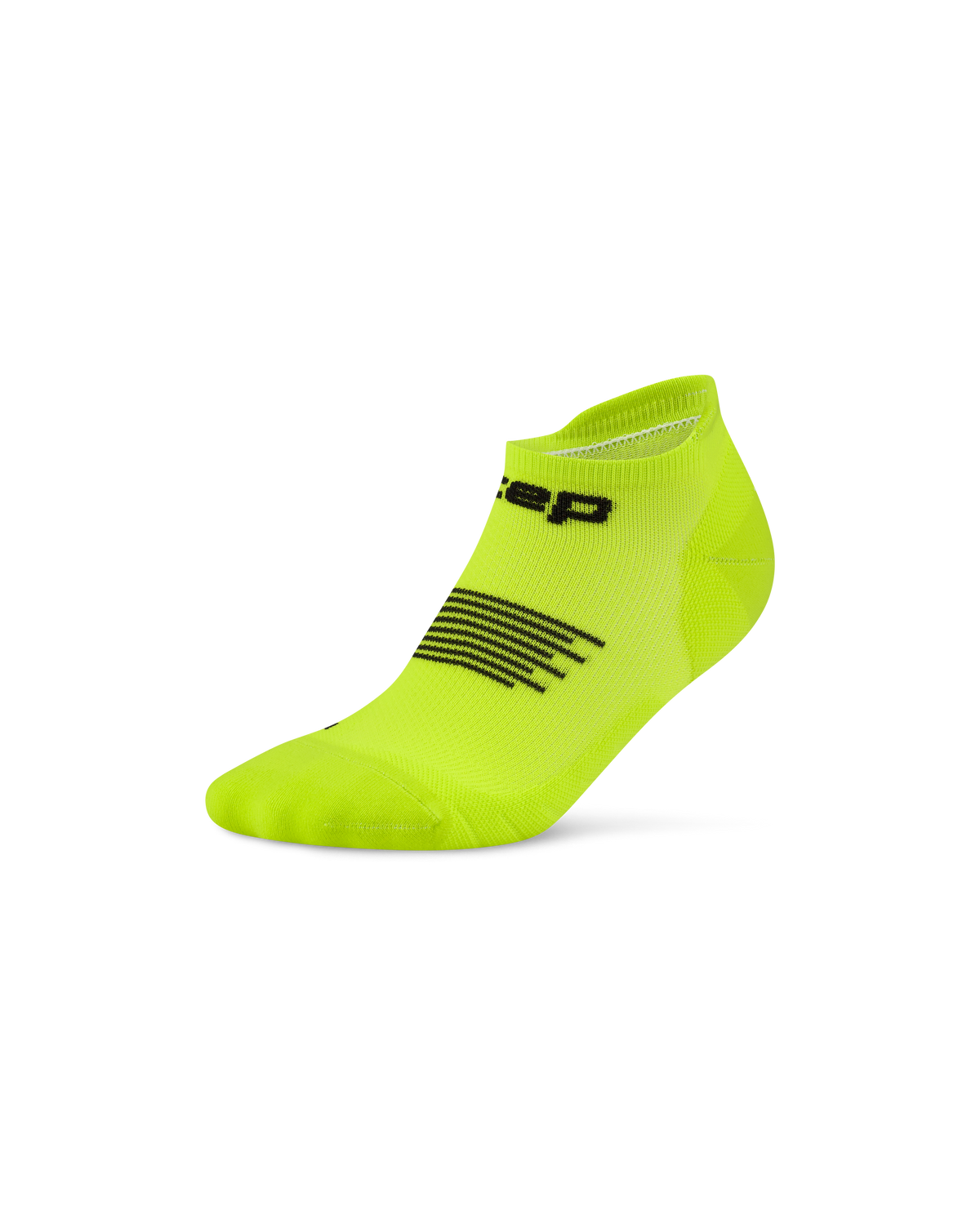 Core Run No Show Socks 5.0, Lime/Black
