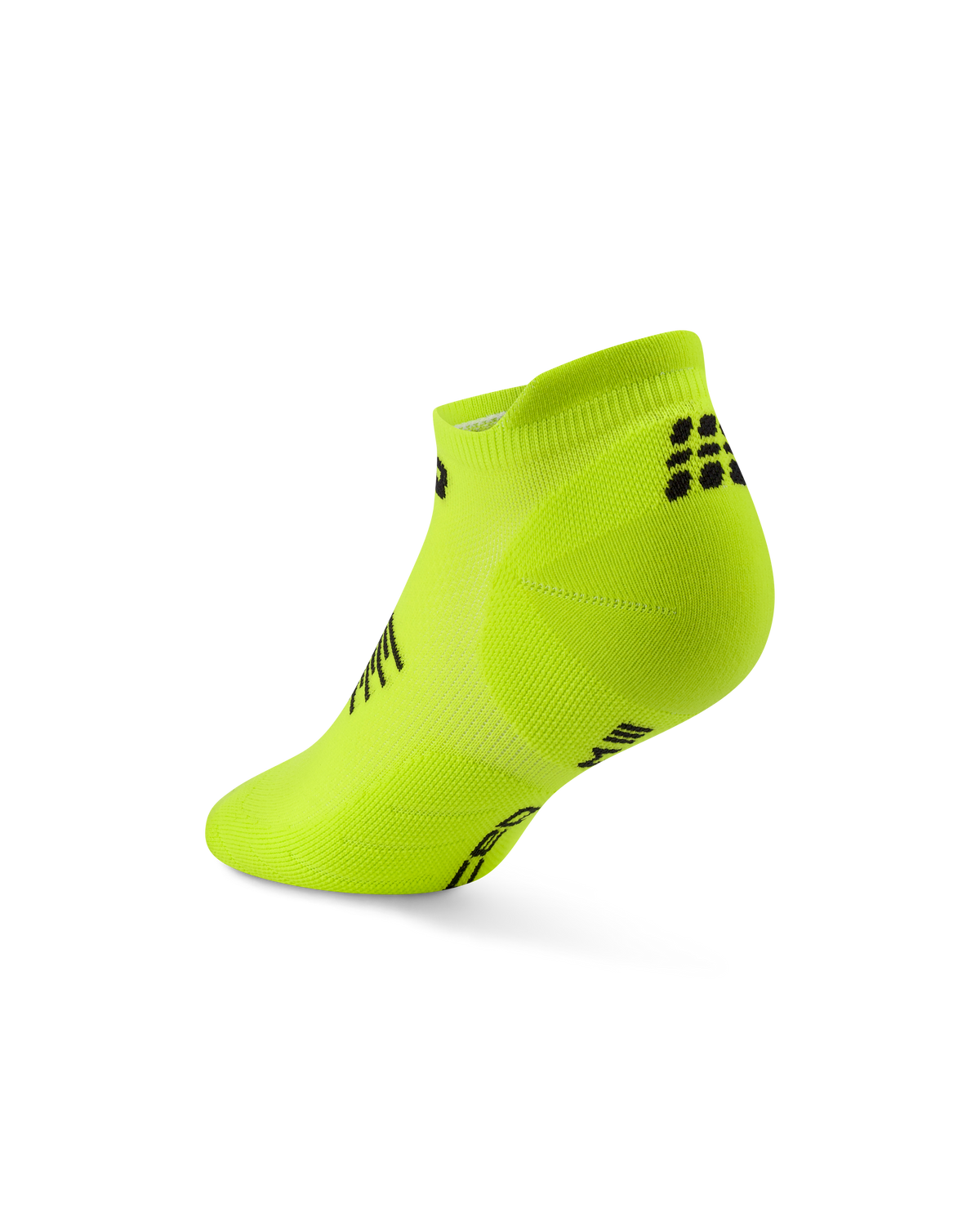 Core Run No Show Socks 5.0, Lime/Black