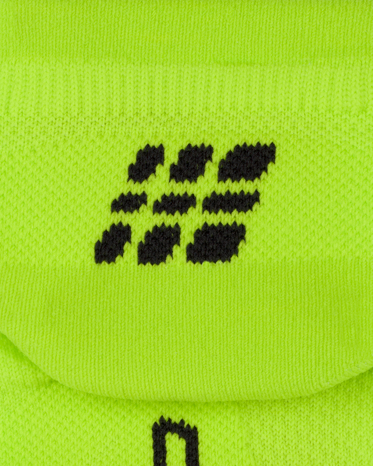 Core Run No Show Socks 5.0, Lime/Black, close-up detail