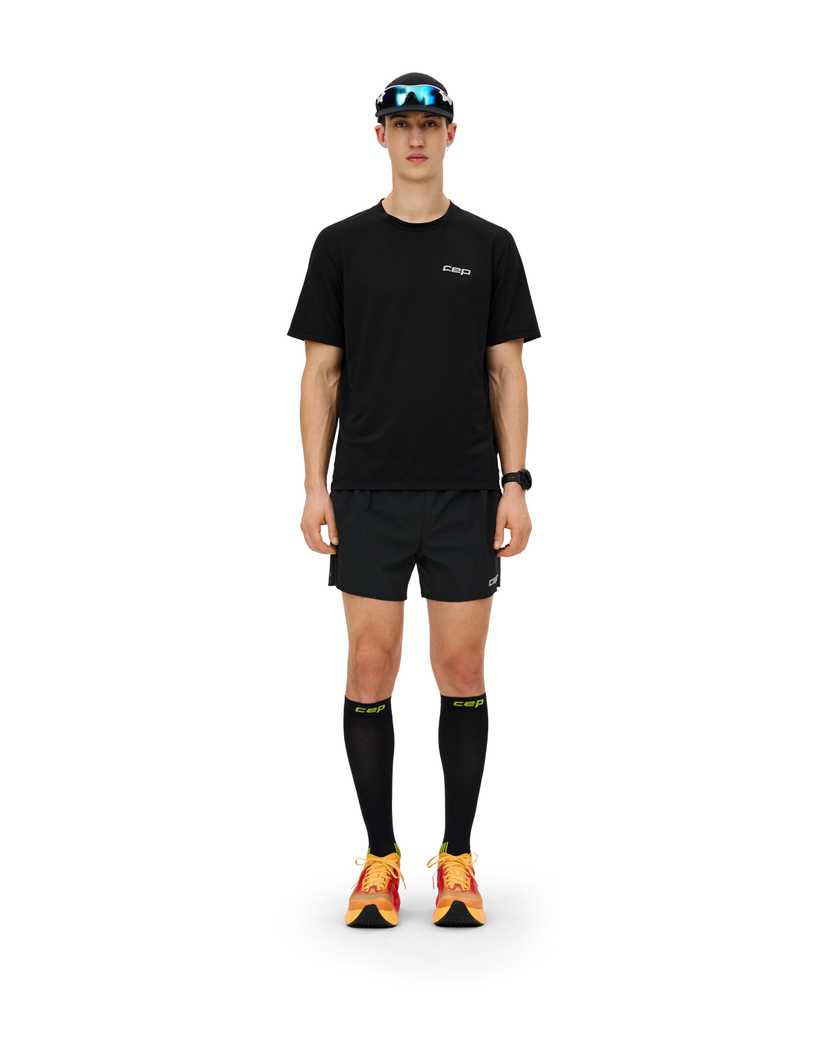 Core Run Short Sleeve Shirt, Men, Black