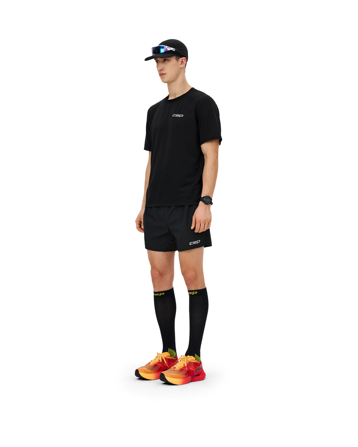 Core Run Short Sleeve Shirt, Men, Black