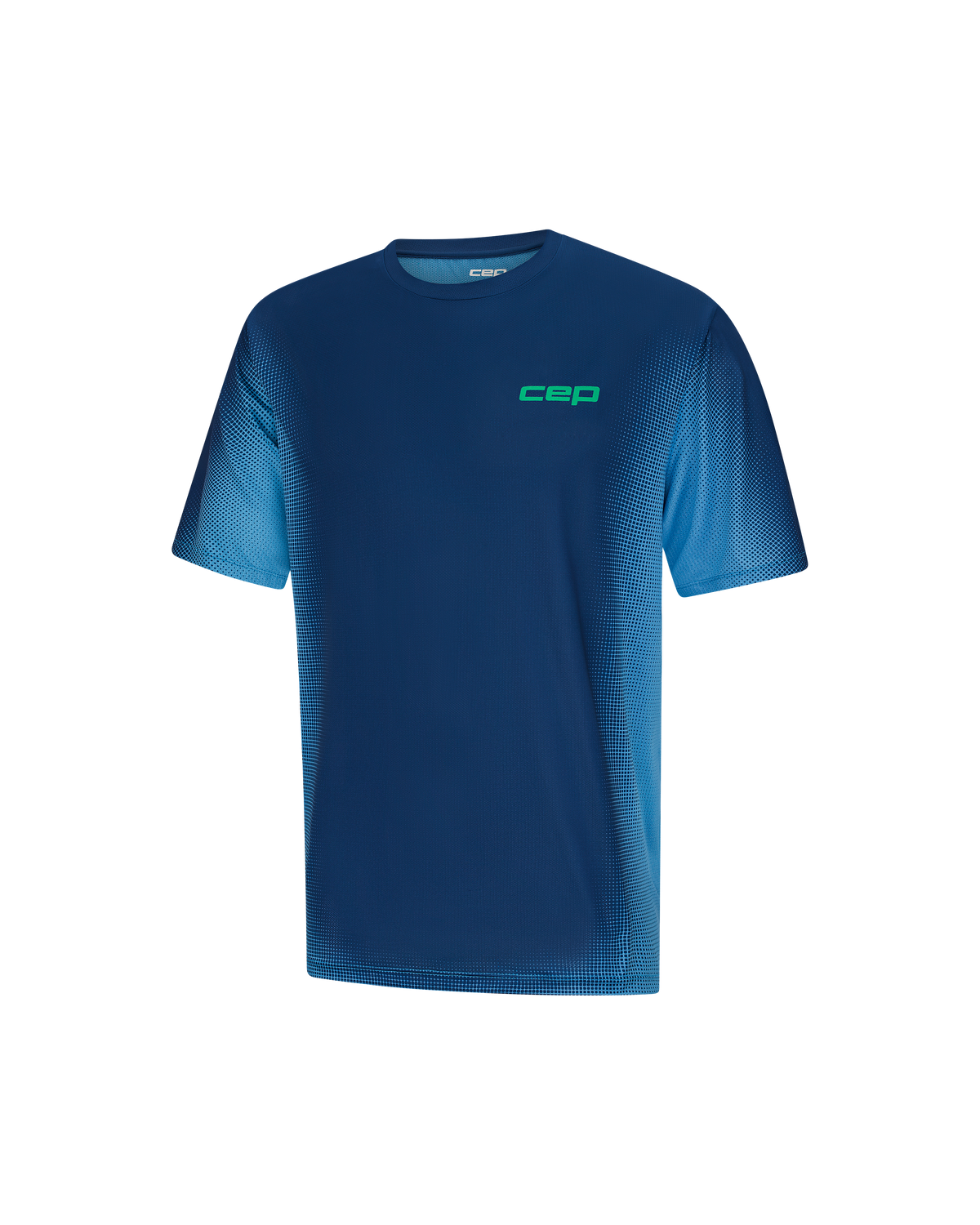 Core Run Short Sleeve Shirt, Men, Dark Blue Fade