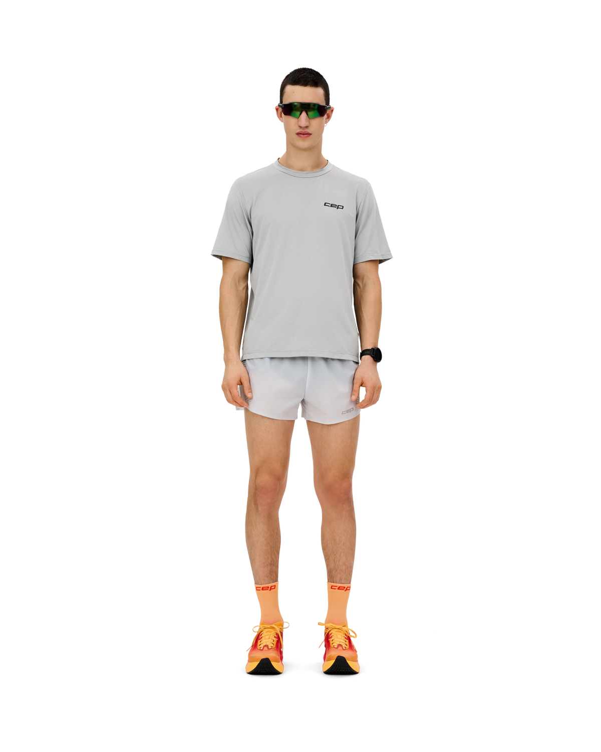 Core Run Short Sleeve Shirt, Men, Light Grey