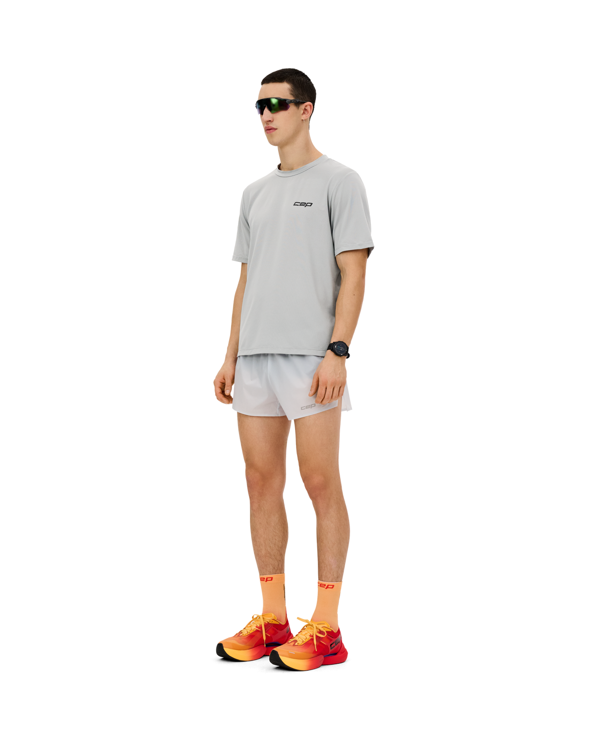 Core Run Short Sleeve Shirt, Men, Light Grey
