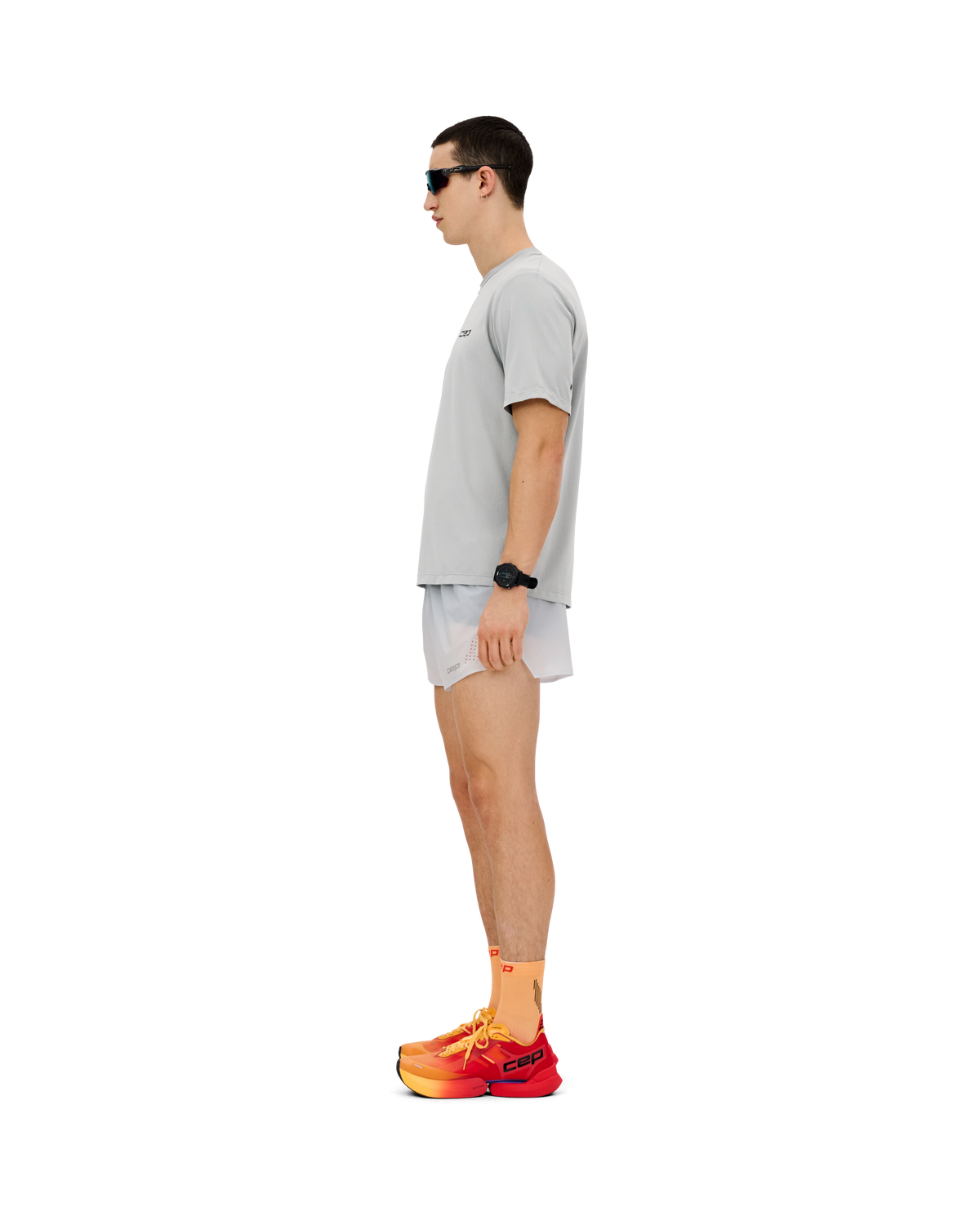 Core Run Short Sleeve Shirt, Men, Light Grey