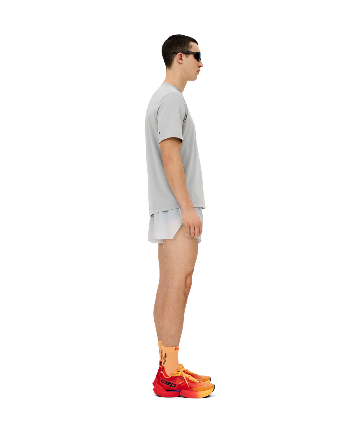 Core Run Short Sleeve Shirt, Men, Light Grey