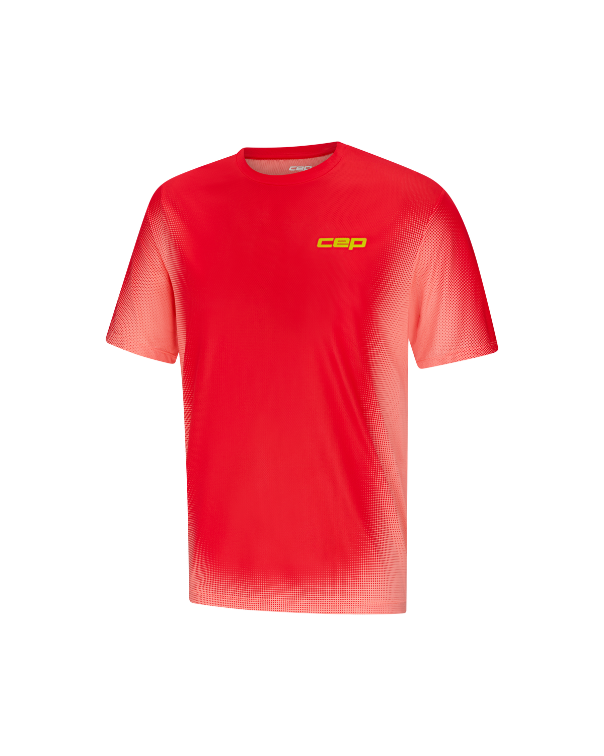 Core Run Short Sleeve Shirt, Men, Neon Coral Fade