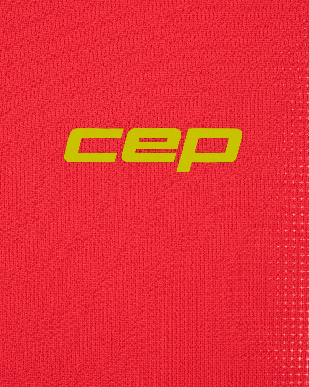 Core Run Short Sleeve Shirt, Men, Neon Coral Fade, close-up detail