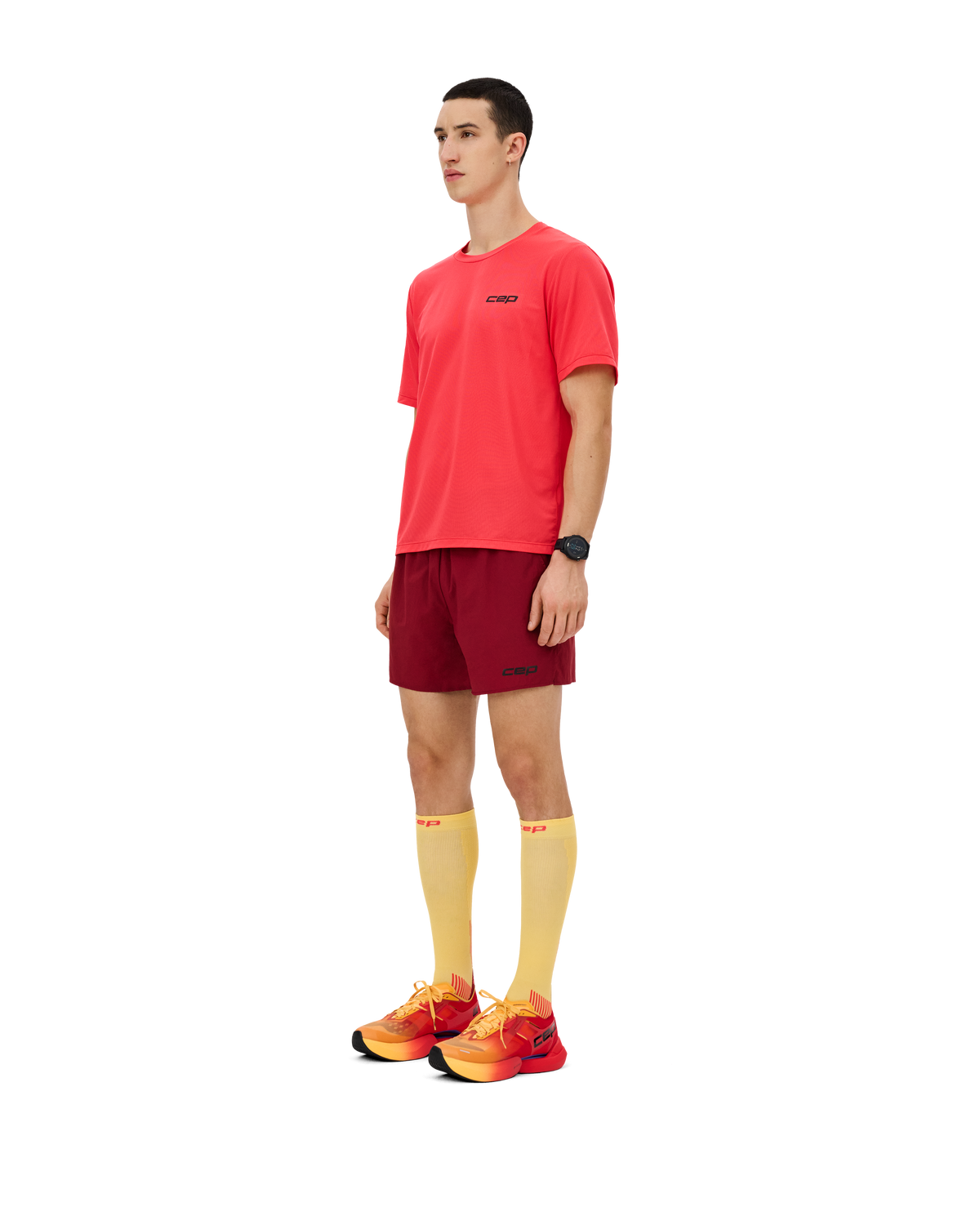 Core Run Short Sleeve Shirt, Men, Red