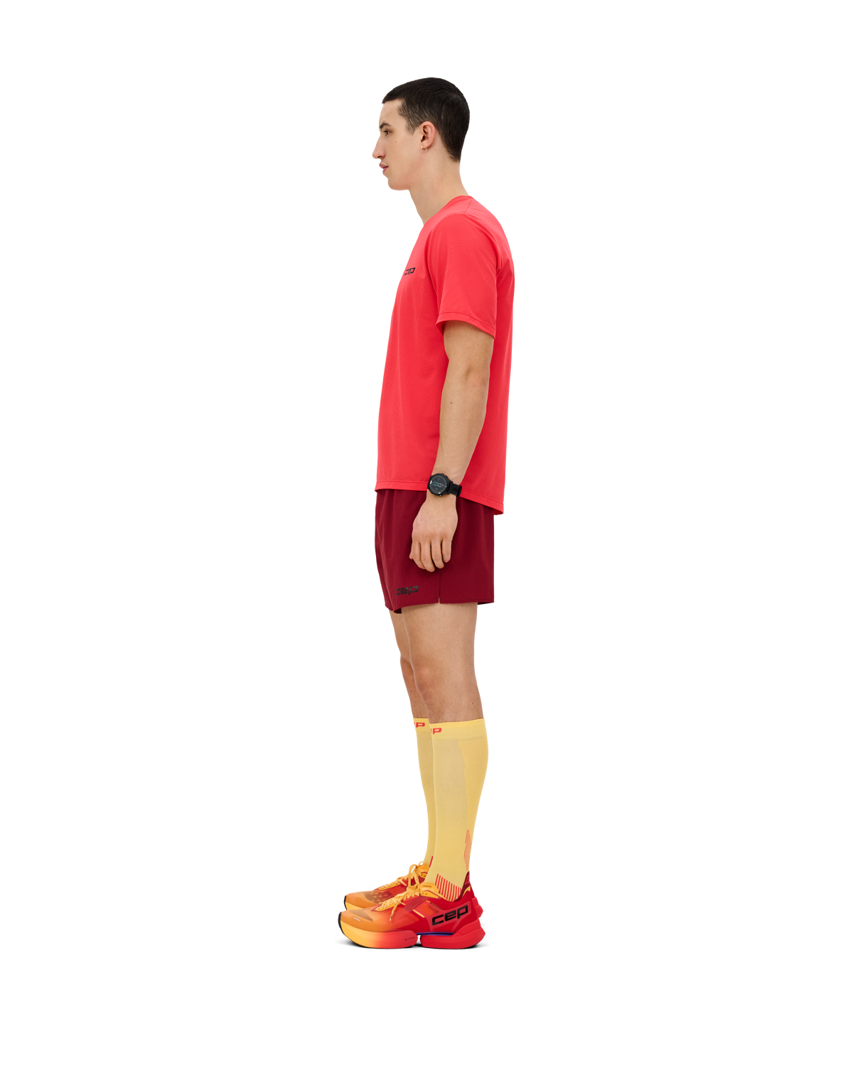Core Run Short Sleeve Shirt, Men, Red