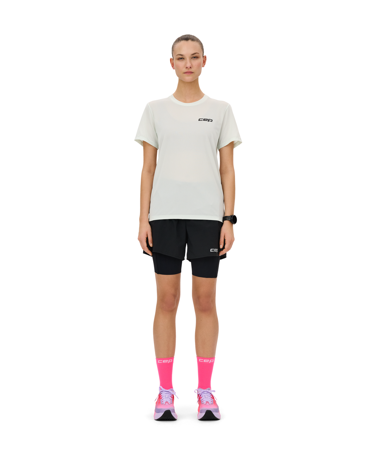 Core Run Short Sleeve Shirt, Women, Ice