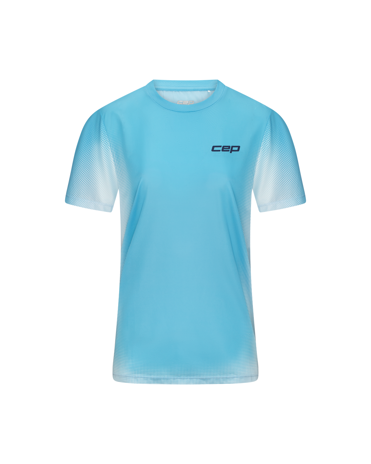 Core Run Short Sleeve Shirt, Women, Light Blue Fade