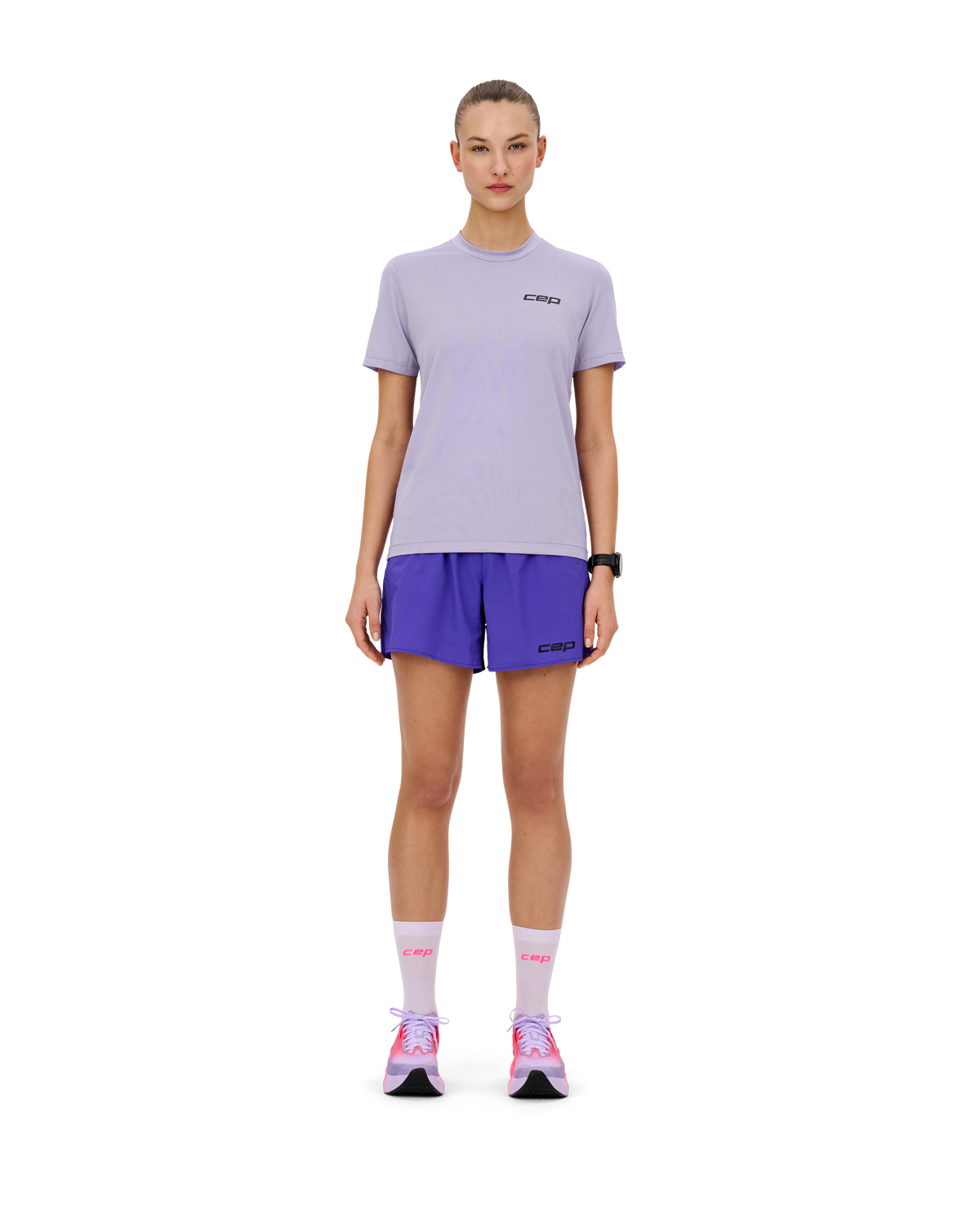 Core Run Short Sleeve Shirt, Women, Lilac