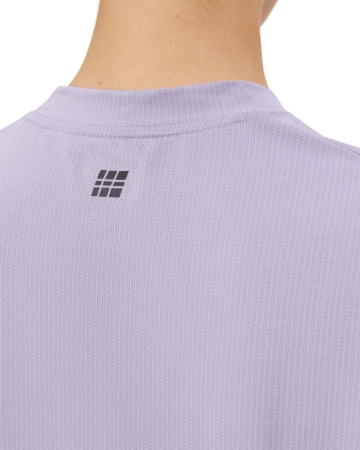 Core Run Short Sleeve Shirt, Women, Lilac, close-up detail