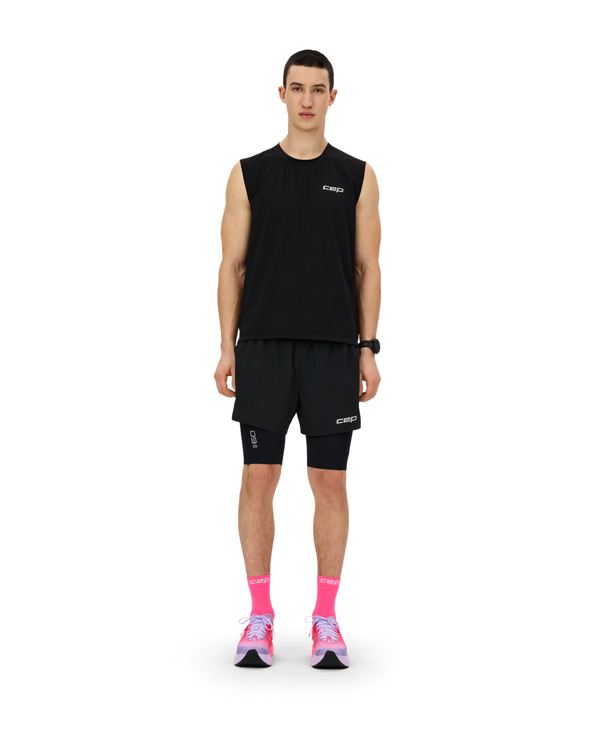 Core Run Sleeveless Shirt, Men, Black