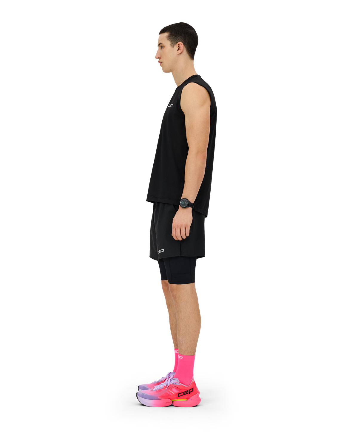 Core Run Sleeveless Shirt, Men, Black