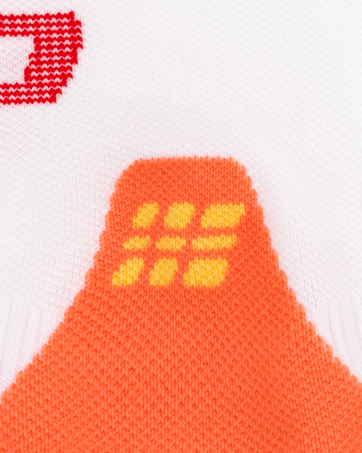 Core Run Steps Mid Cut Compression Socks, White/Coral CEP, close-up detail