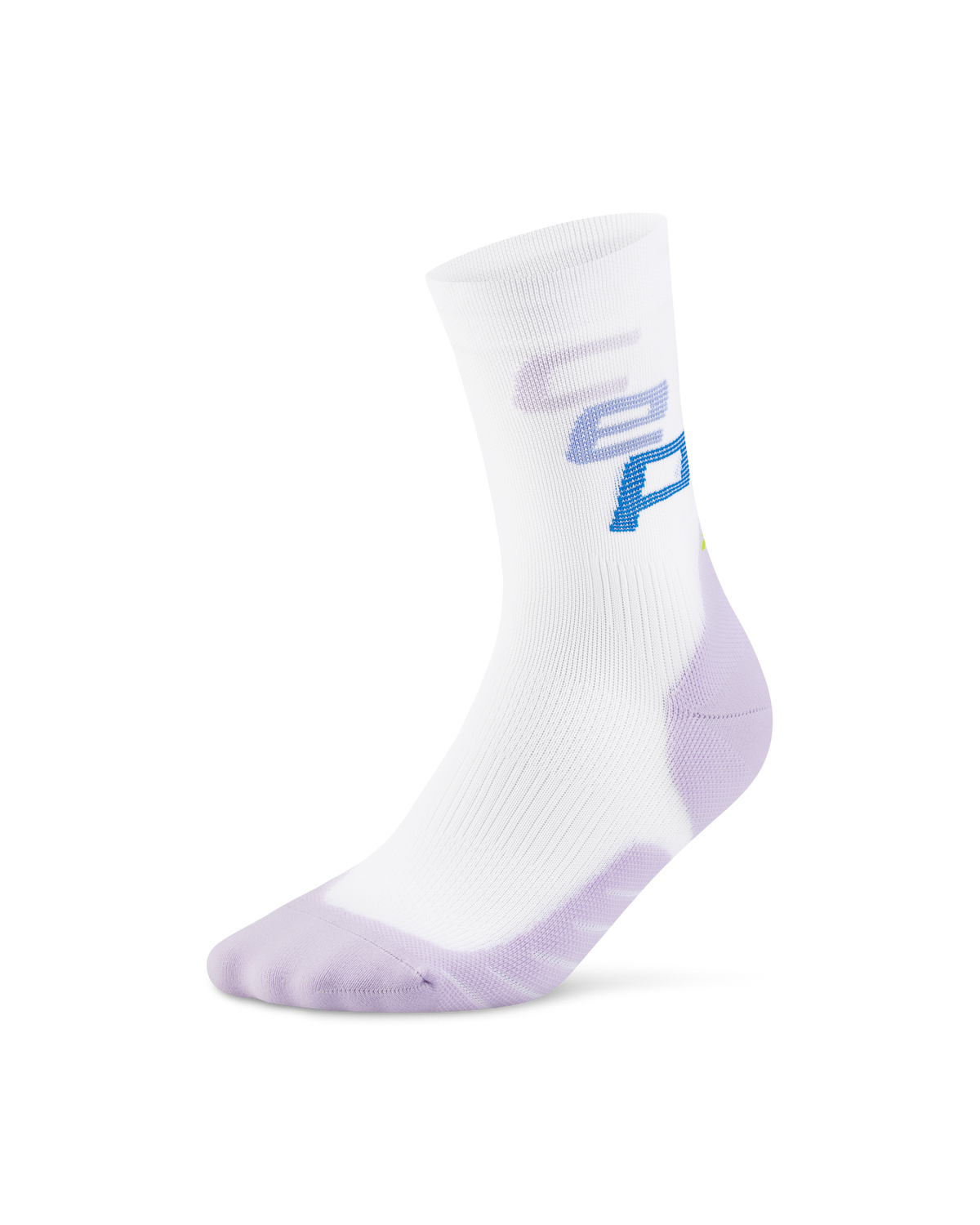 Core Run Steps Mid Cut Compression Socks, White/Lilac CEP