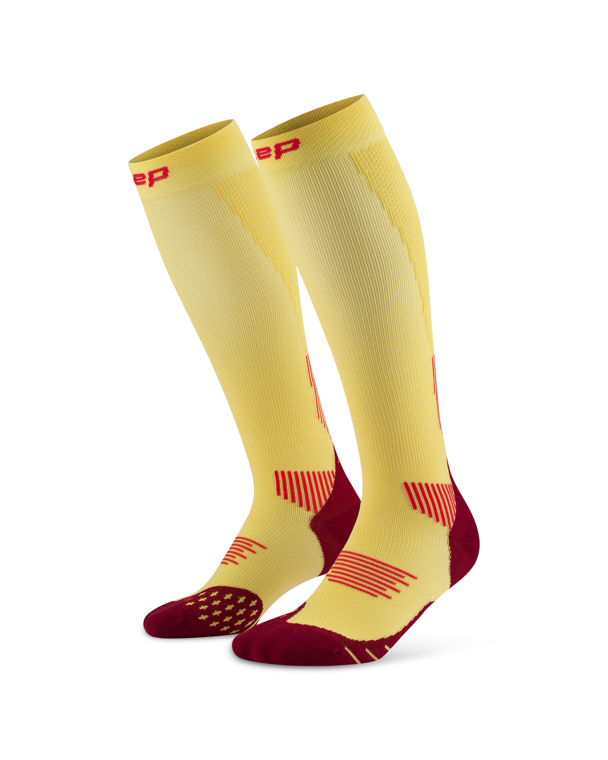 Core Run Tall Compression Socks 5.0, Men, Marigold/Burgundy