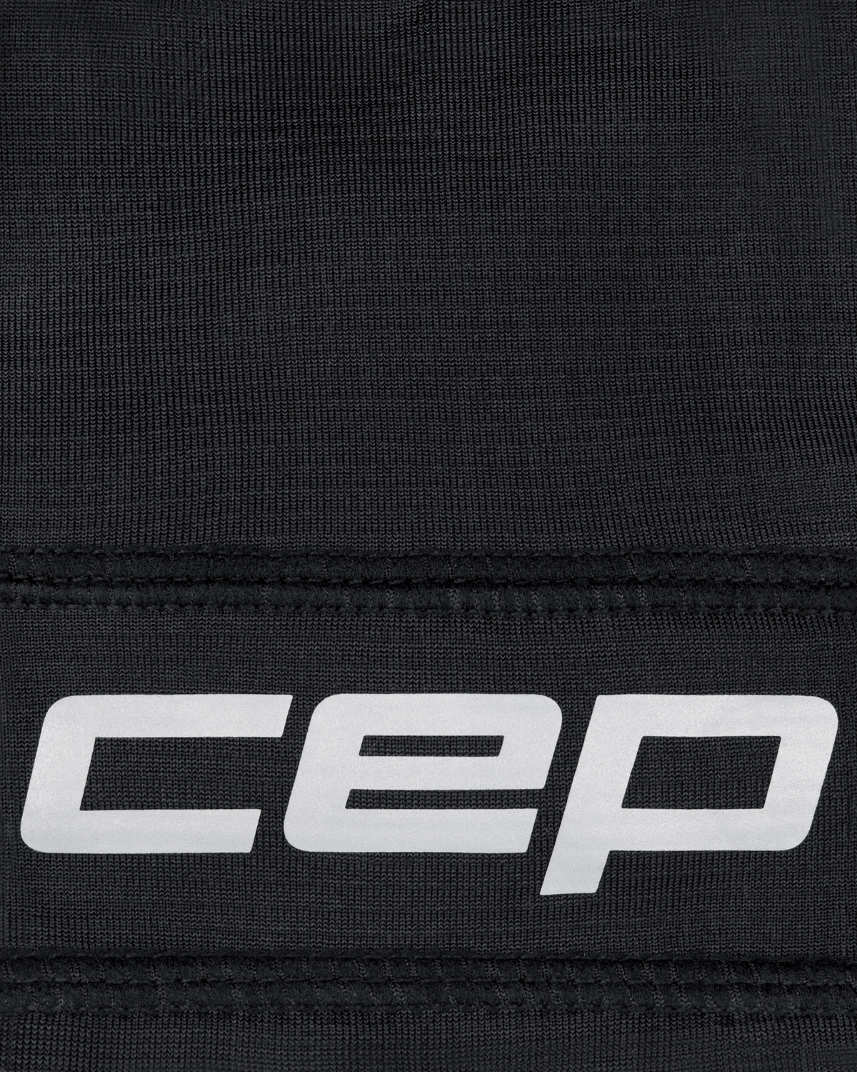Core Run Thermal Beanie, Black, close-up detail