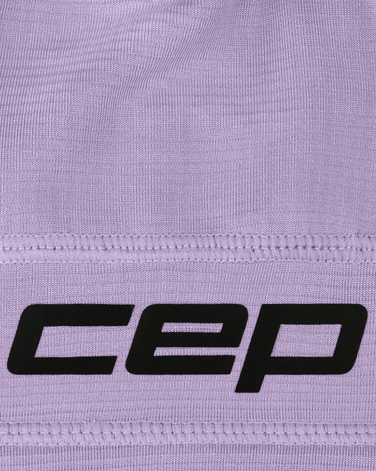 Core Run Thermal Beanie, Lilac, close-up detail