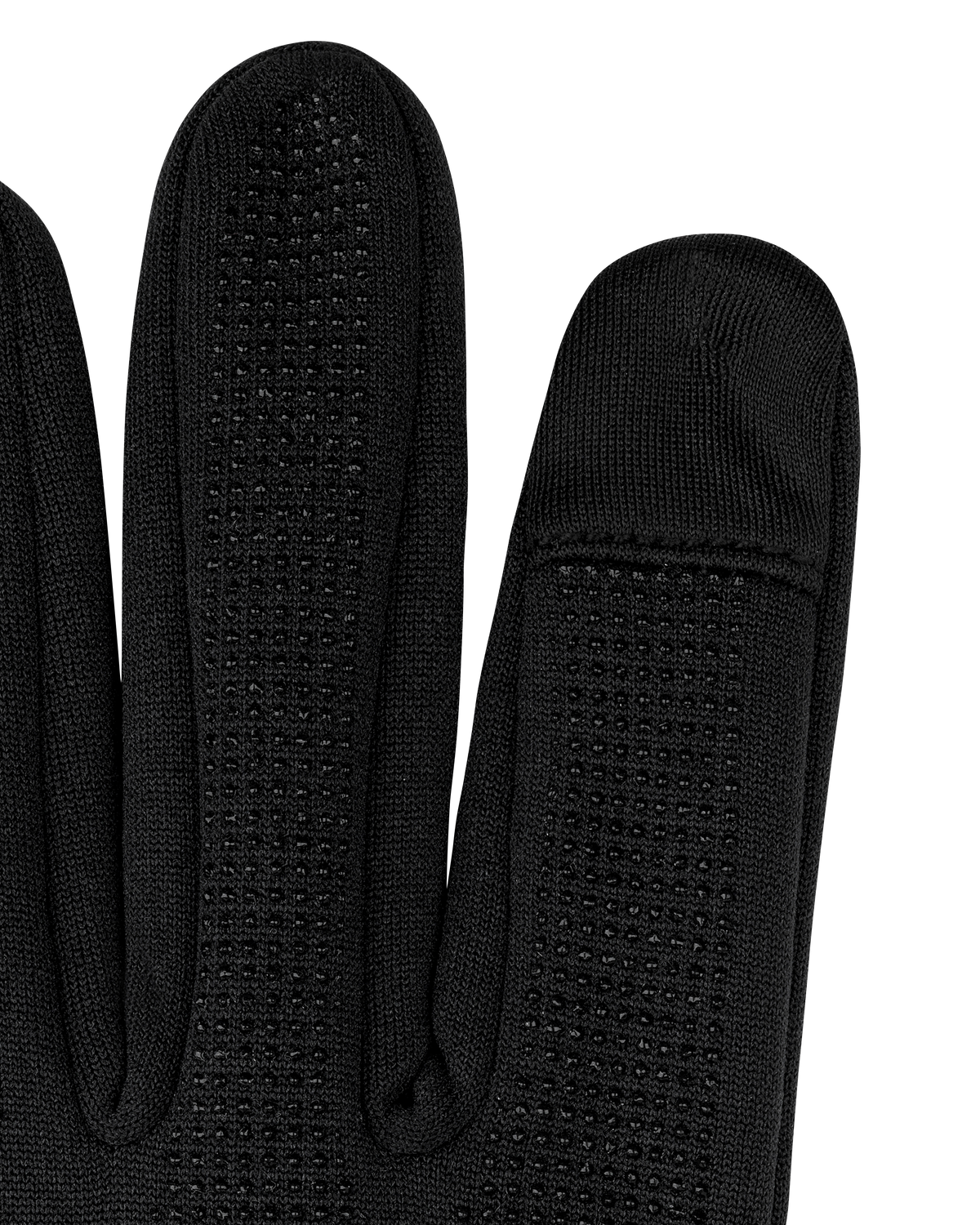 Core Run Thermal Gloves, Black, close-up detail