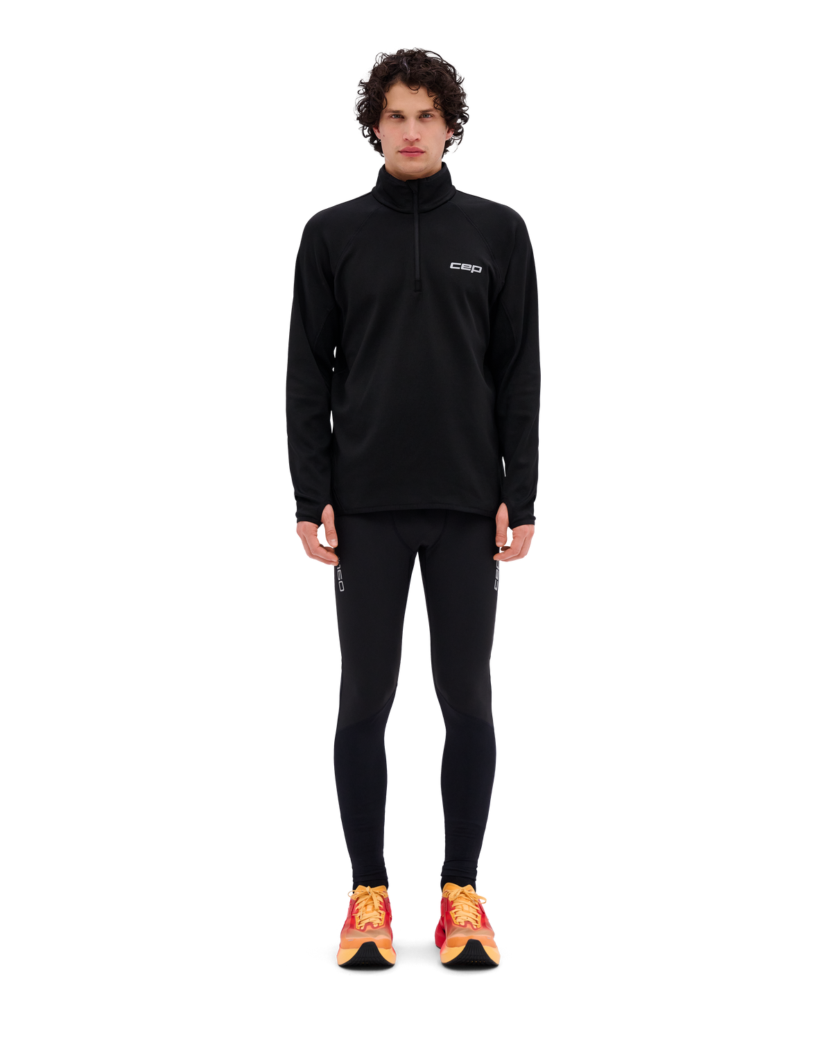 Core Run Thermal Quarter Zip Pullover, Men, Black