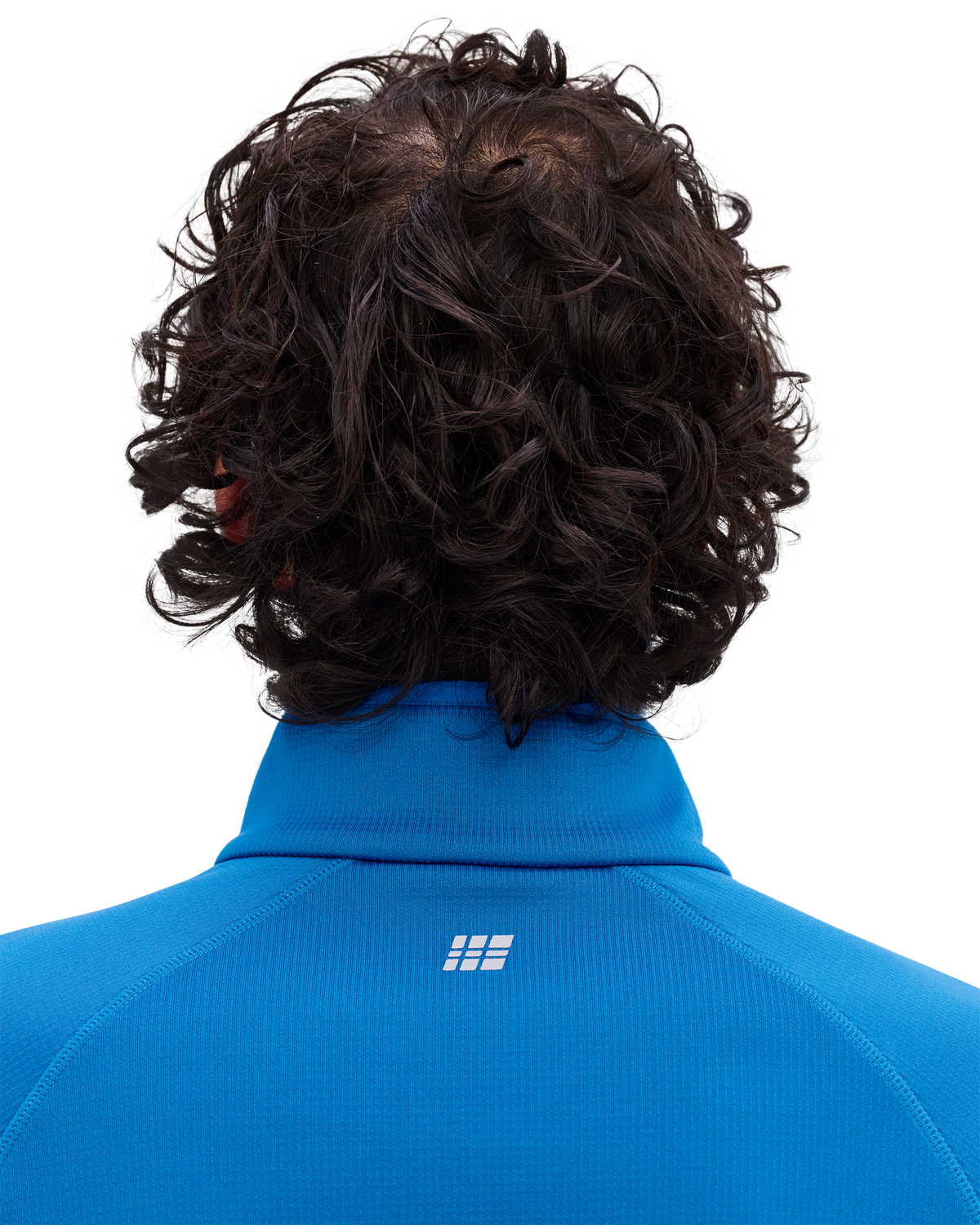 Core Run Thermal Quarter Zip Pullover, Men, Blue, close-up detail