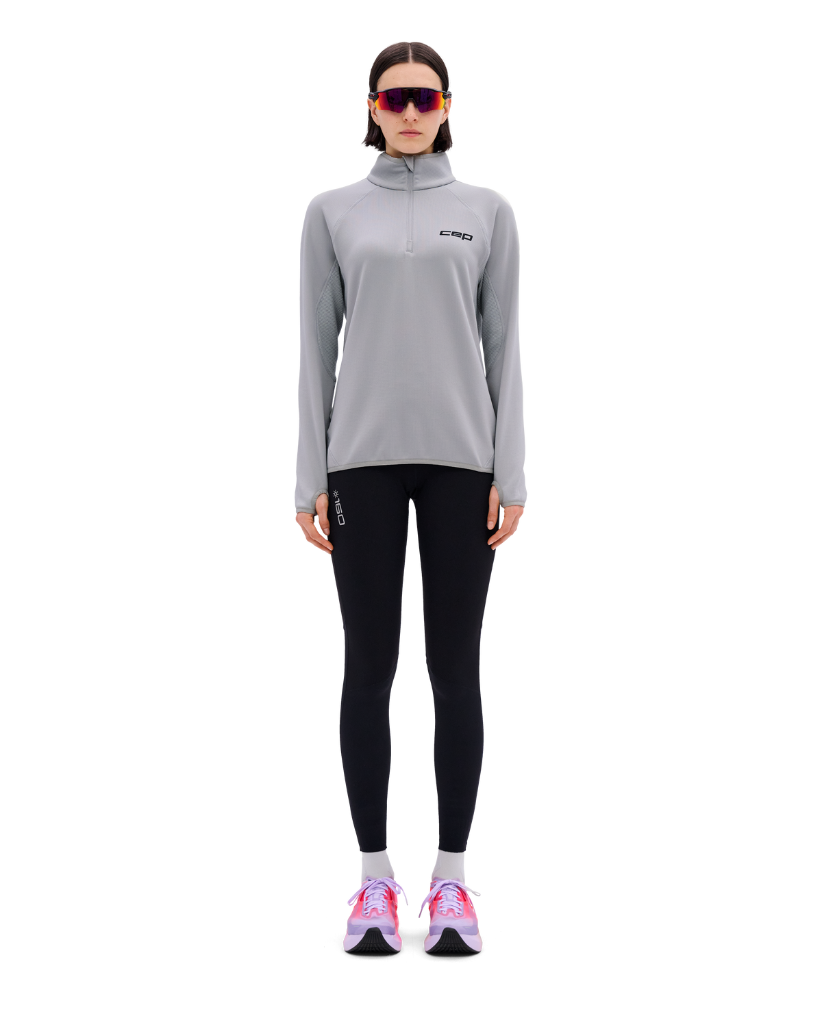 Core Run Thermal Quarter Zip Pullover, Women, Grey