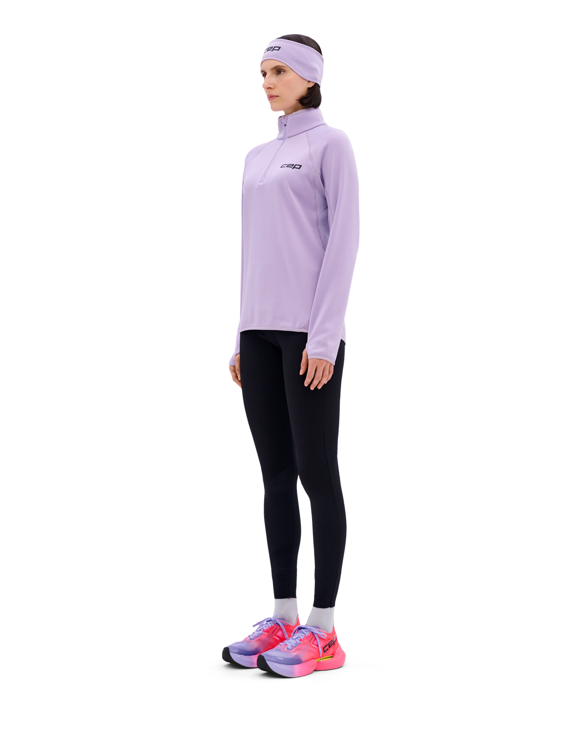 Core Run Thermal Quarter Zip Pullover, Women, Lilac