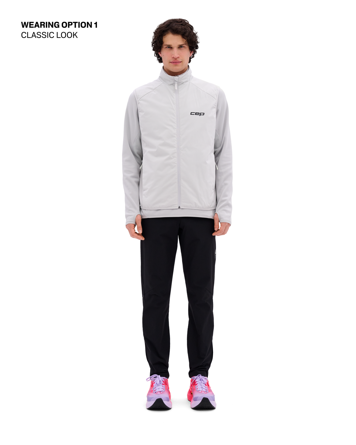 Core Run Thermal Reversible Vest, Men, Light Grey