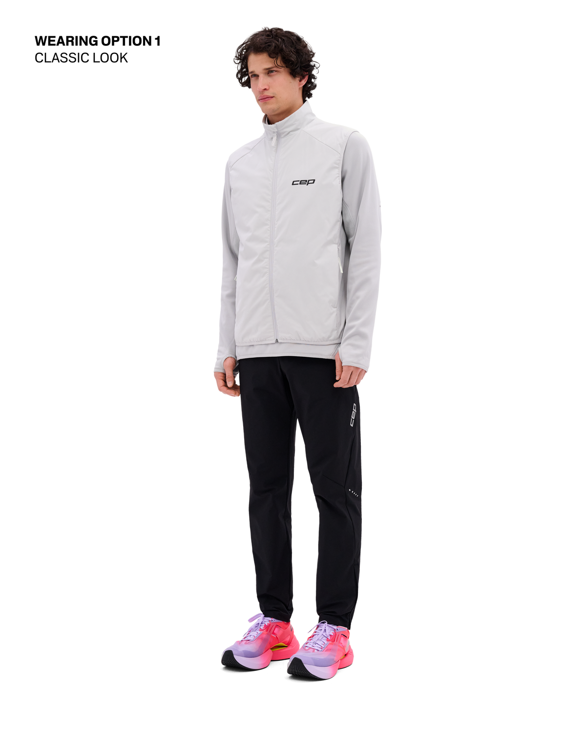 Core Run Thermal Reversible Vest, Men, Light Grey