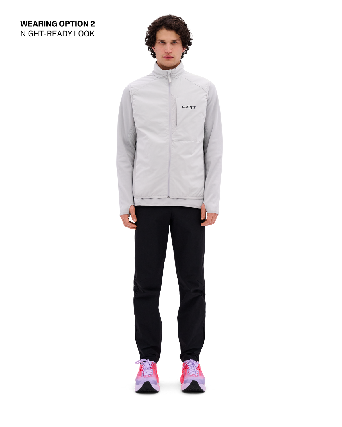 Core Run Thermal Reversible Vest, Men, Light Grey