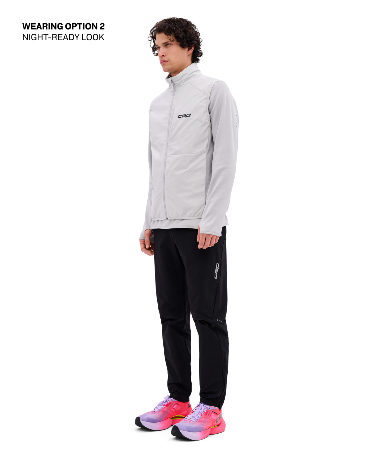 Core Run Thermal Reversible Vest, Men, Light Grey