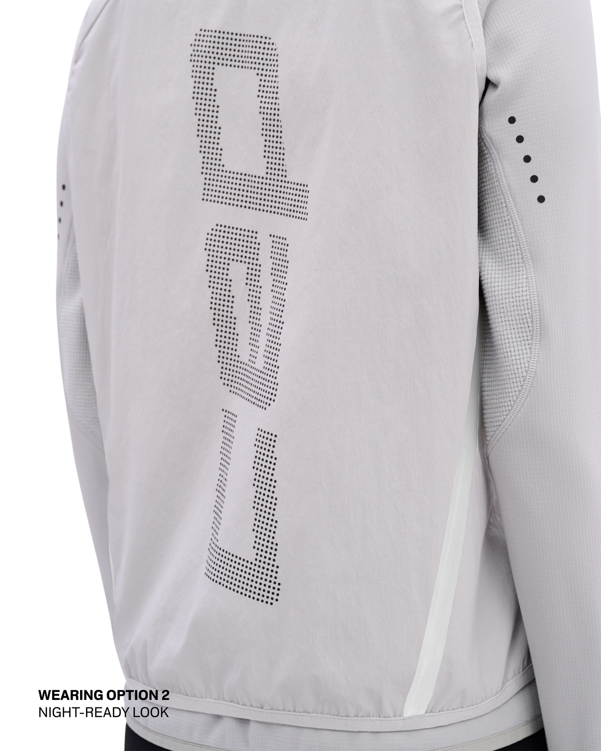 Core Run Thermal Reversible Vest, Men, Light Grey, close-up detail