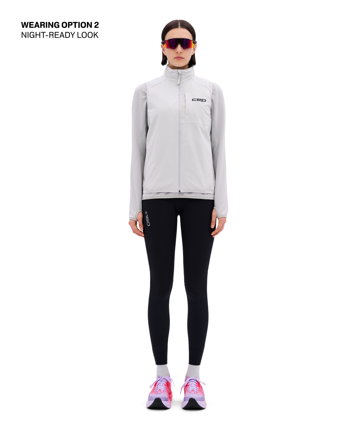 Core Run Thermal Reversible Vest, Women, Light Grey