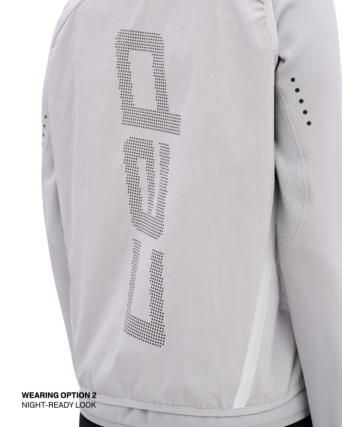 Core Run Thermal Reversible Vest, Women, Light Grey, close-up detail