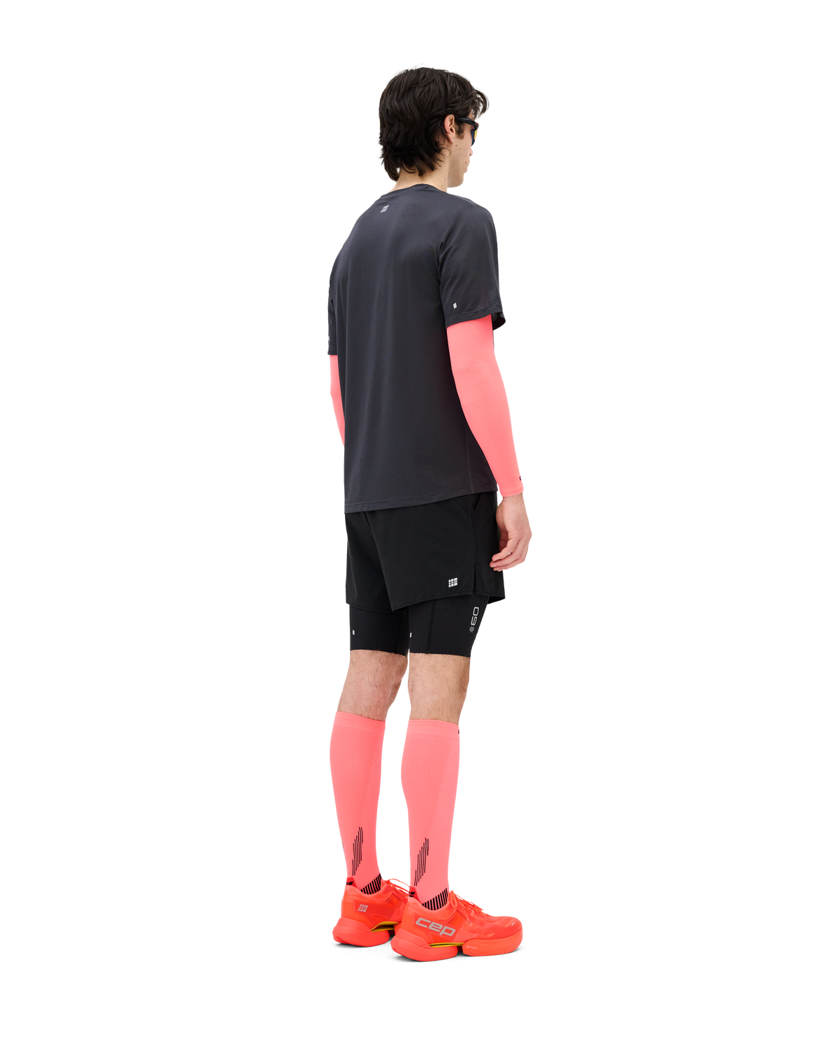 Core Run Ultralight Compression Arm Sleeves, Neon Coral