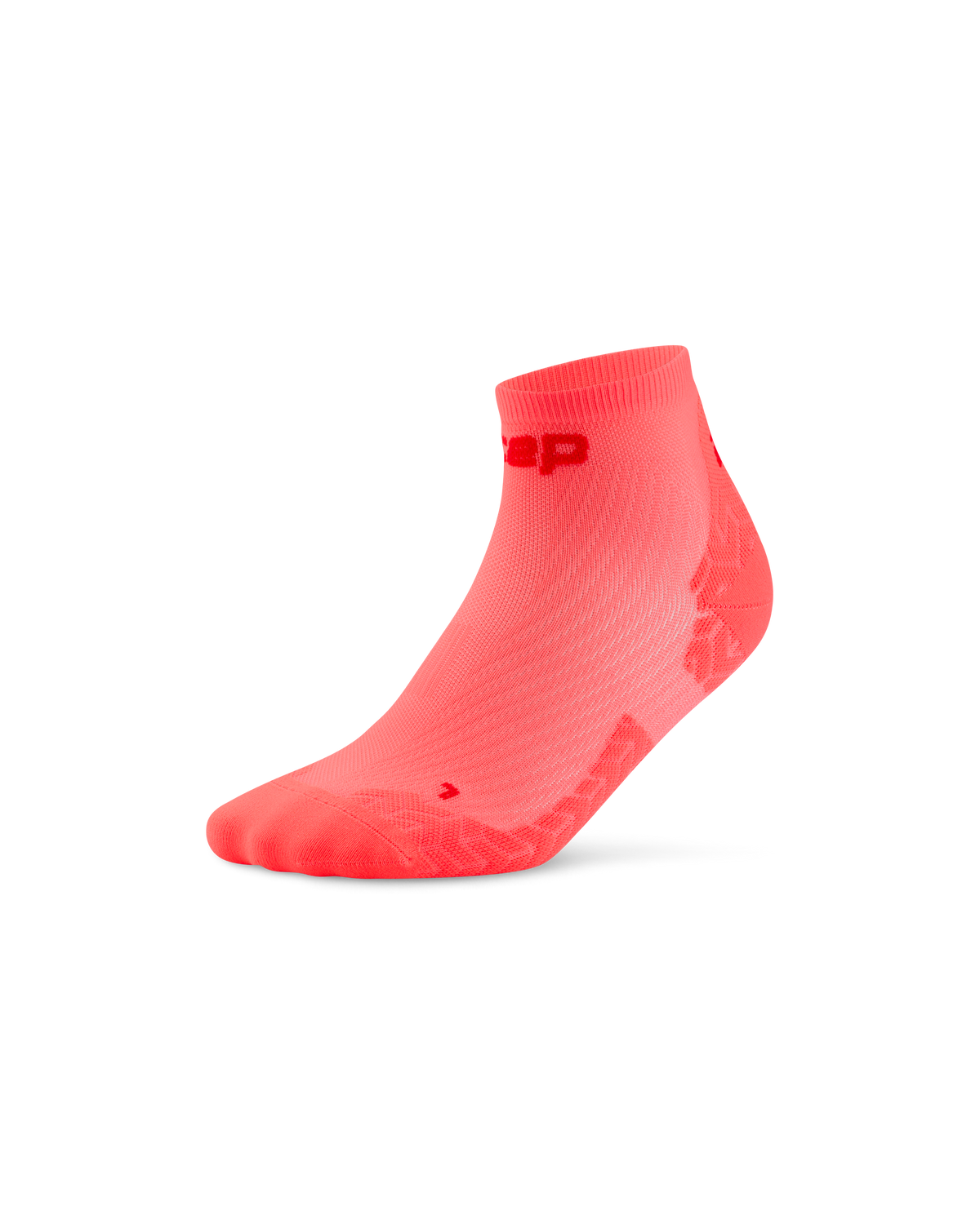 Core Run Ultralight Low Cut Socks, Neon Coral/Red