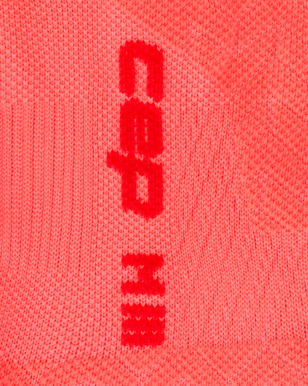 Core Run Ultralight Low Cut Socks, Neon Coral/Red, close-up detail