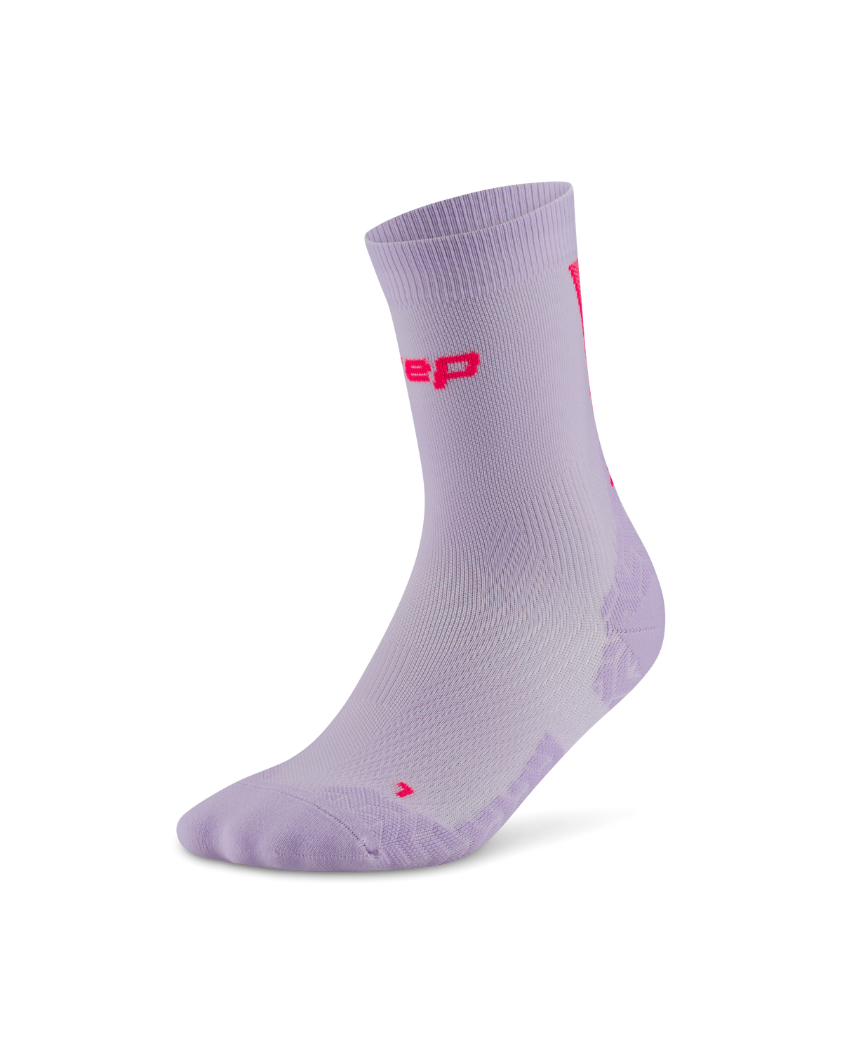 Core Run Ultralight Mid Cut Compression Socks, Lilac/Pink