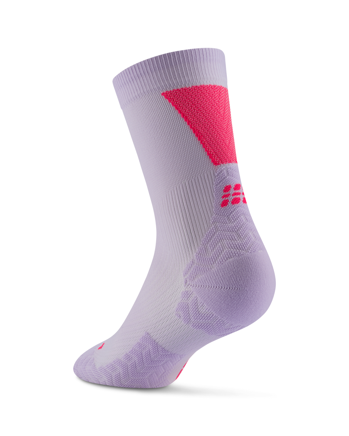 Core Run Ultralight Mid Cut Compression Socks, Lilac/Pink