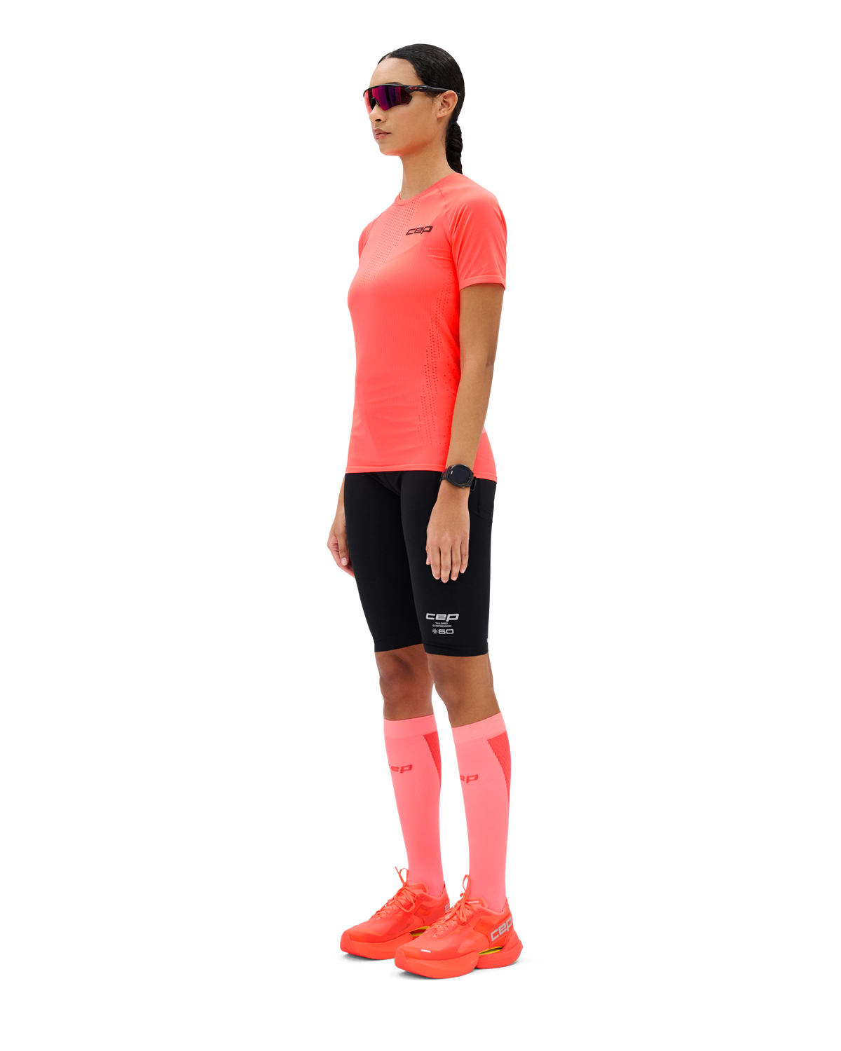 Core Run Ultralight Short Sleeve Shirt, Women, Neon Coral